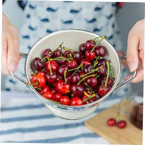 Miniatura 8 de Cabilock Bandeja de servir de fruta Multifunción Metal Contenedor de frutas Colador decorativo Agujero de drenaje