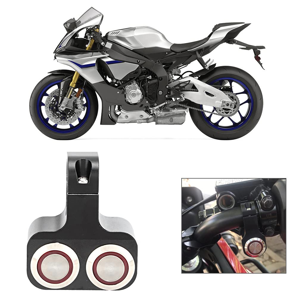 Interrupteur Double Guidon Moto 25Mm,Guidon Phare Double Interrupteur Spot Led Imperméable Motos Pièces De Modification 25Mm,Poignée De Moto