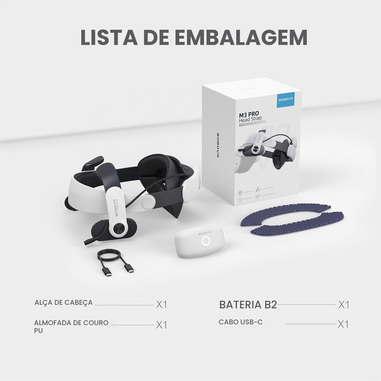  Quest 3 & M3 PRO Head Strap セット BoboVRR M3 Pro Head Strap com bateria para Quest 3 e Quest 3S