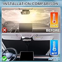 Vista 4 de Karltys - Parasol para parabrisas delantero para Mazda CX-5 de 2017-2025, parasol reflectante UPF50+ a medida para CX5, parasol plegable