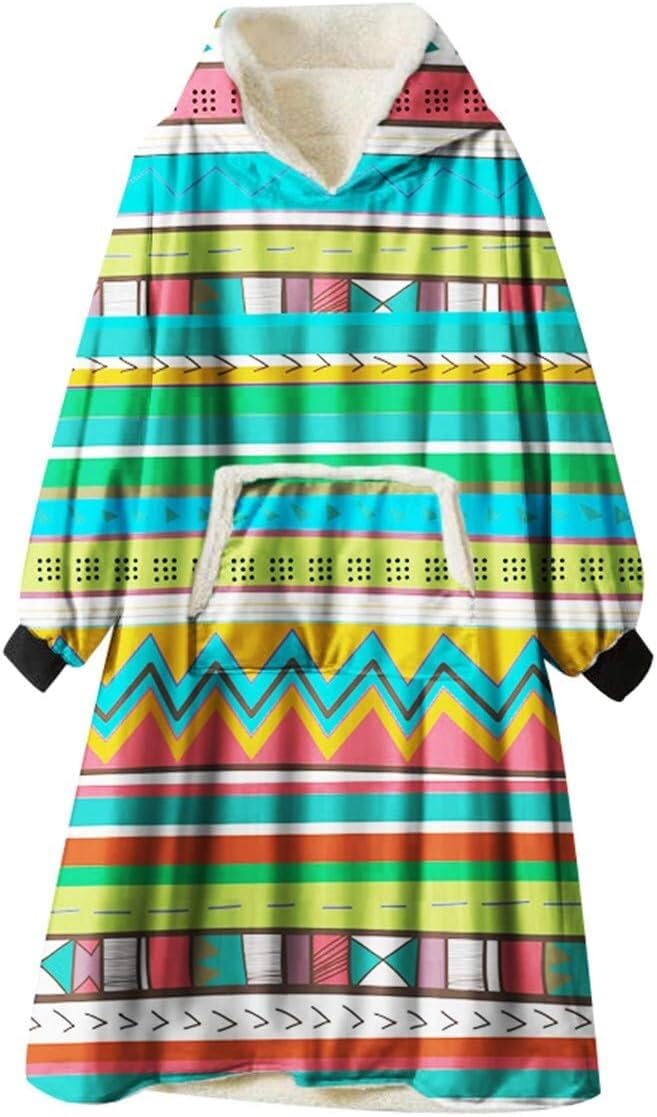 Couverture à capuche surdimensionnée taille unique pour adultes et adolescents en hiver