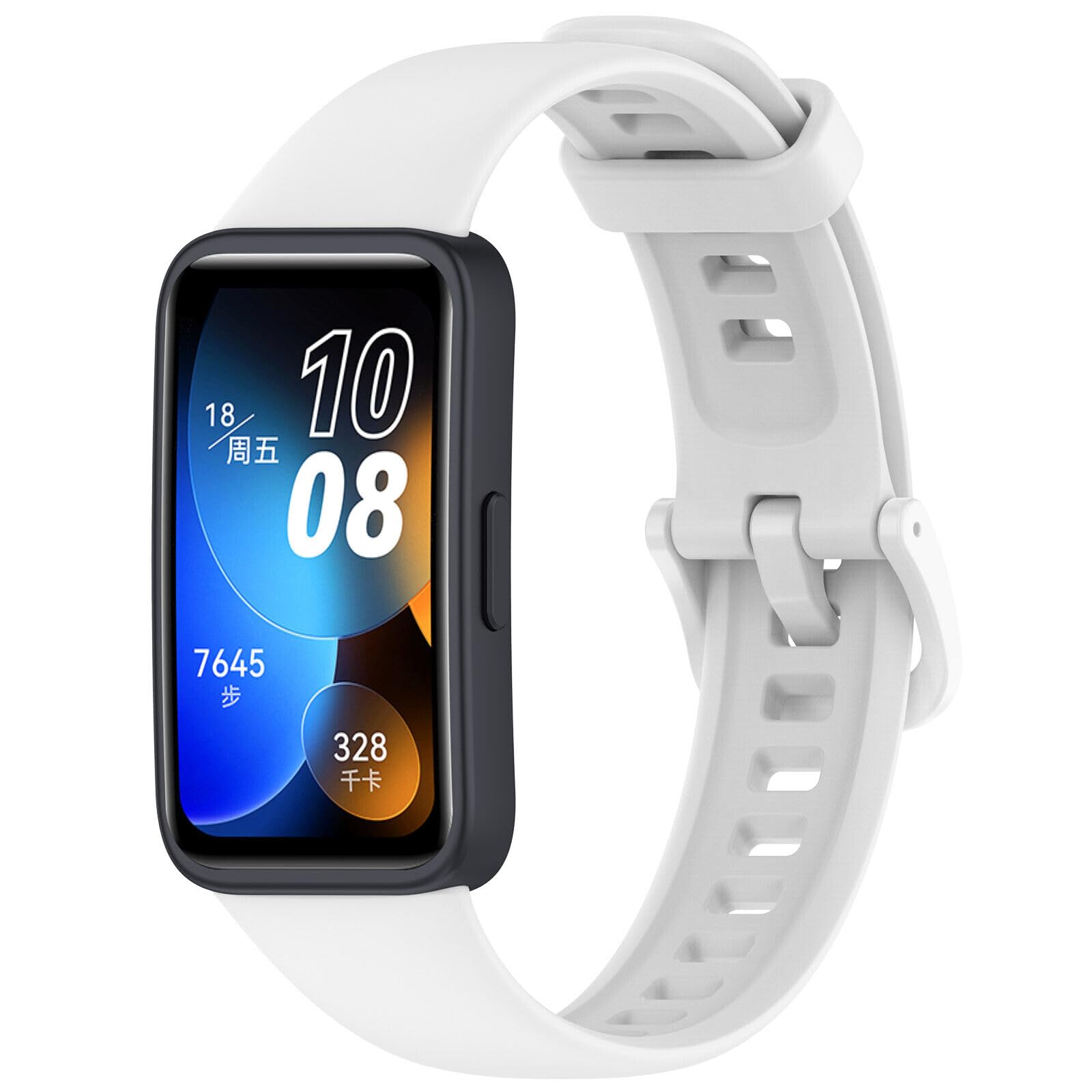Panda Bobo For Huawei Band 8/Band 9 Replacement Silicone Sport Watch band Strap (White)