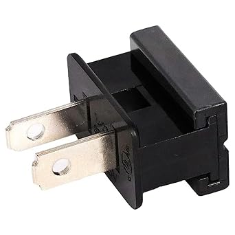 GFQHF Vampire Plug, SPT-2 -Zip Cord Plug, Male Female Gilbert Plug, Slide on Plug for SPT-2 Electrical Cable-8 AMP 25 Pack(Male, Black)