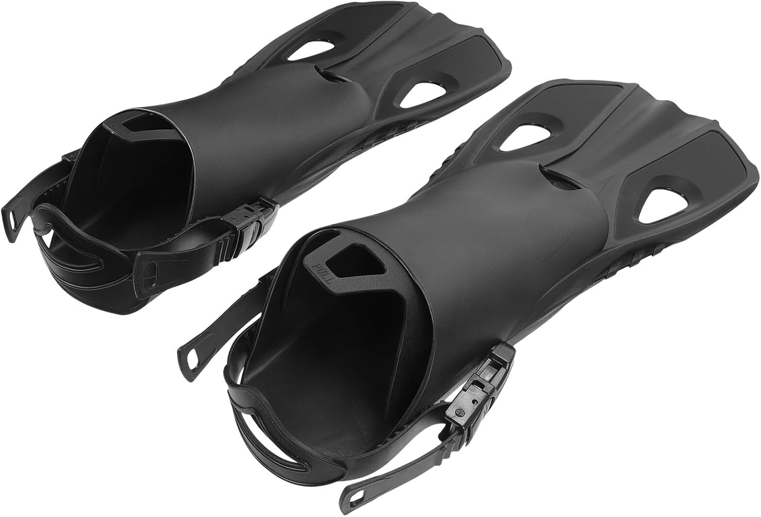 Adjustable Rubber Snorkeling Fins for Adults Comfortable Swimming and Diving Flippers with Quick Release Strap Training Gear for Pool and Sea Use Black XL