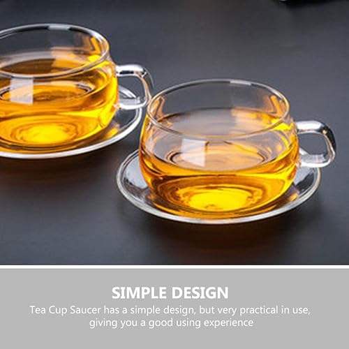 Miniatura 7 de Hemoton Platillo de cristal transparente, platillo redondo para plantas, plato de refrigerio de vidrio transparente, plato decorativo para