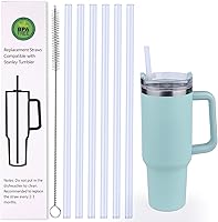 Vista 1 de AIERSA Paquete de 6 popotes de repuesto de silicona para vasos Stanley 20, 30, 40 onzas, popotes reutilizables compatibles con vaso Stanley de 40