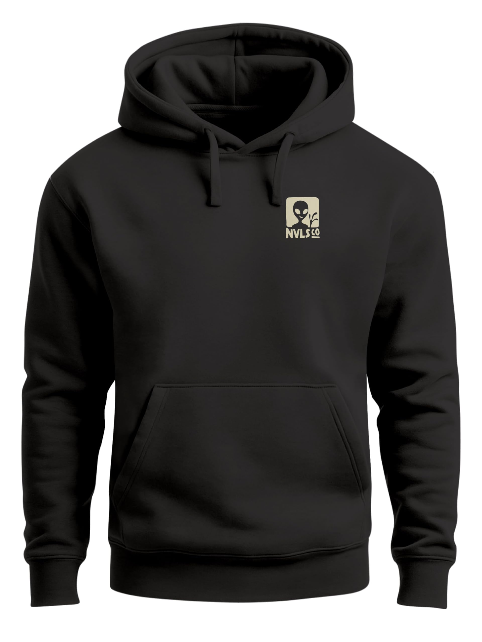 Neverless® Hoodie Backprint Herren UFO Waschbärr Alien Print Rückenaufdruck Kapuzen-Pullover Männer Fashion Streetstyle
