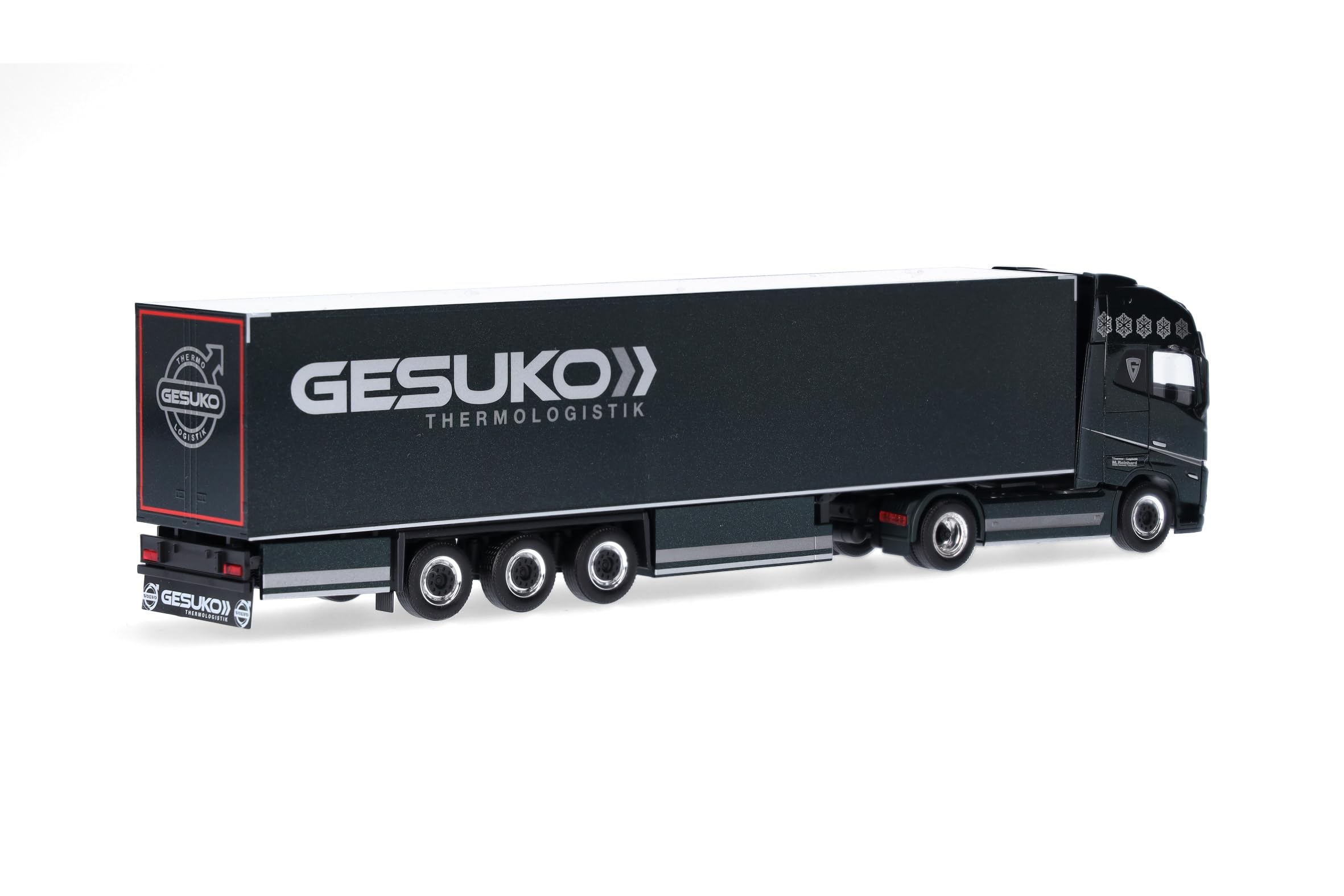 Herpa model ciężarówki Volvo FH 16 GL XL 2020 chłodnia zestaw siodłowy „GESUKO”, skala 1/87, Made in Germany, egzemplarz kolekcjonerski, figurka plastikowa