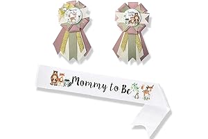 WOODLAND GIRL BABY SHOWER DECORATIONS HEETON Sash Corsage Mom & Dad Party...