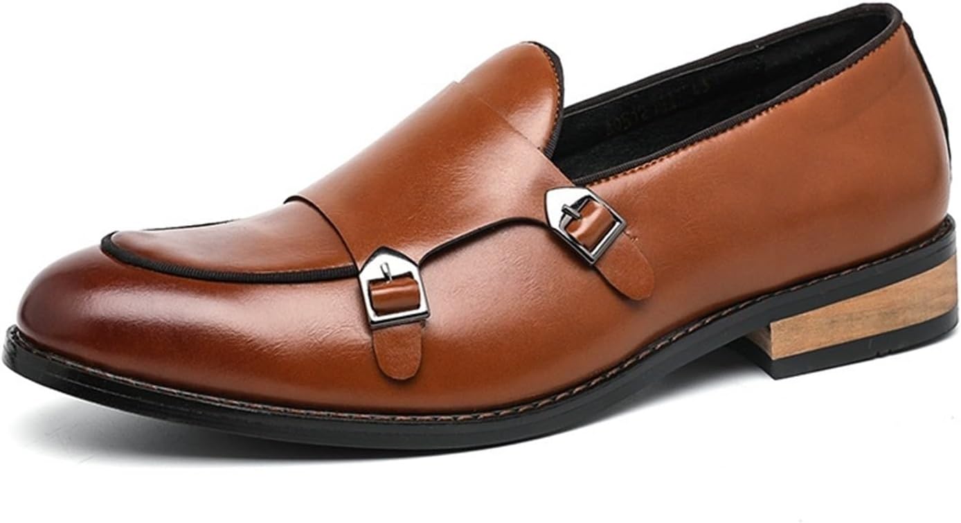 Dress Shoes for Men Elegant Double Monk Strap Loafers for Men Stylish Party Wedding Shoes