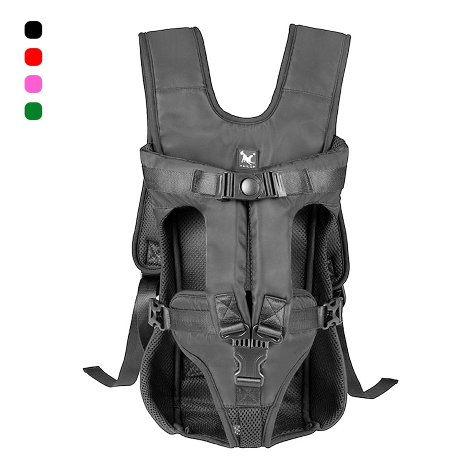 Haustier-Hundetragetasche-Tragetasche-Hundetragerucksack aus doppelter Schulter tragbarer Reiserucksack im Freien Hundetragetasche Reiseset (Farbe: Schwarz, Größe: XL)