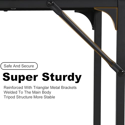 Miniatura 6 de HCY Escritorio para computadora de 47 pulgadas, escritorio de escritura en casa, oficina, estudio, estación de trabajo, moderno, para PC, portátil,