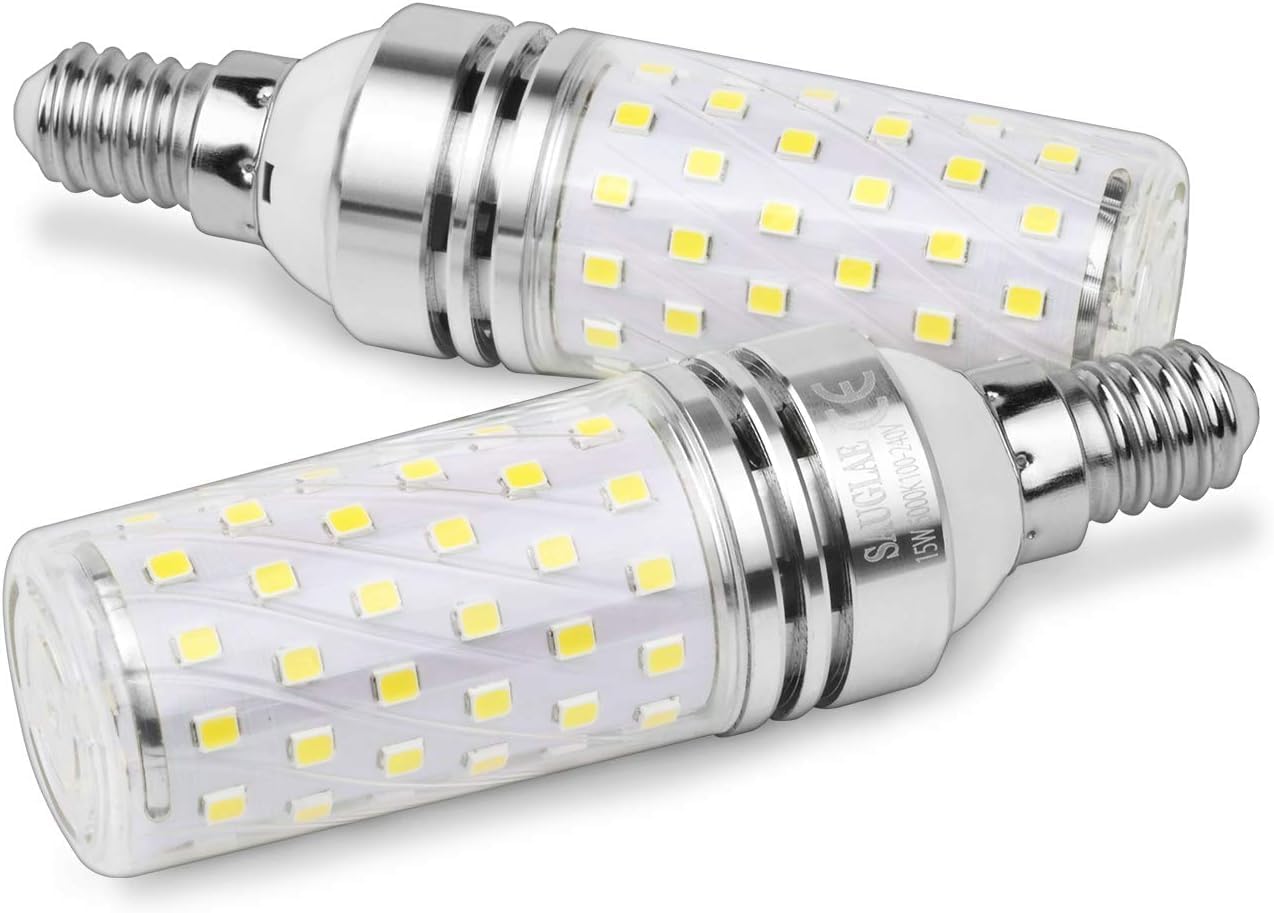 15W LED Bulbs, 120W Incandescent Bulbs Equivalent, 1500Lm, 6000K Cool White, E12 Small Edison Screw, Pack of 4