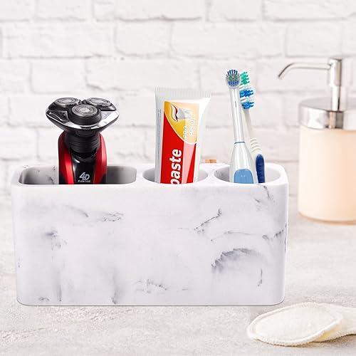 Miniatura 5 de SZYRL Soporte para cepillos de dientes para baños, soporte para pasta de dientes, organizador de baño para cepillo de dientes, soporte para brochas