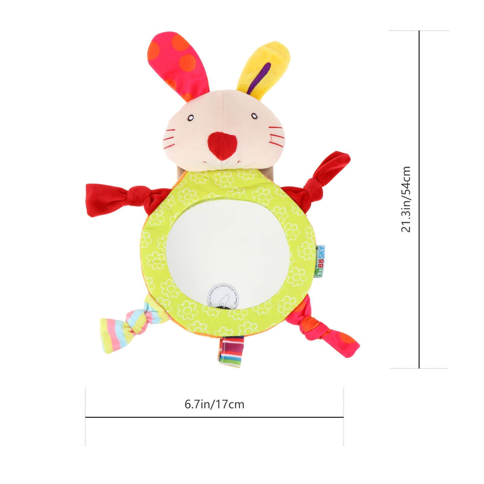 ifundom 1Pc Adorable Car Mirror Cartoon Newborn Safety Rearview Mirror for Easy Observation Durable Lens Simple Installation for Rear Facing Car Seats