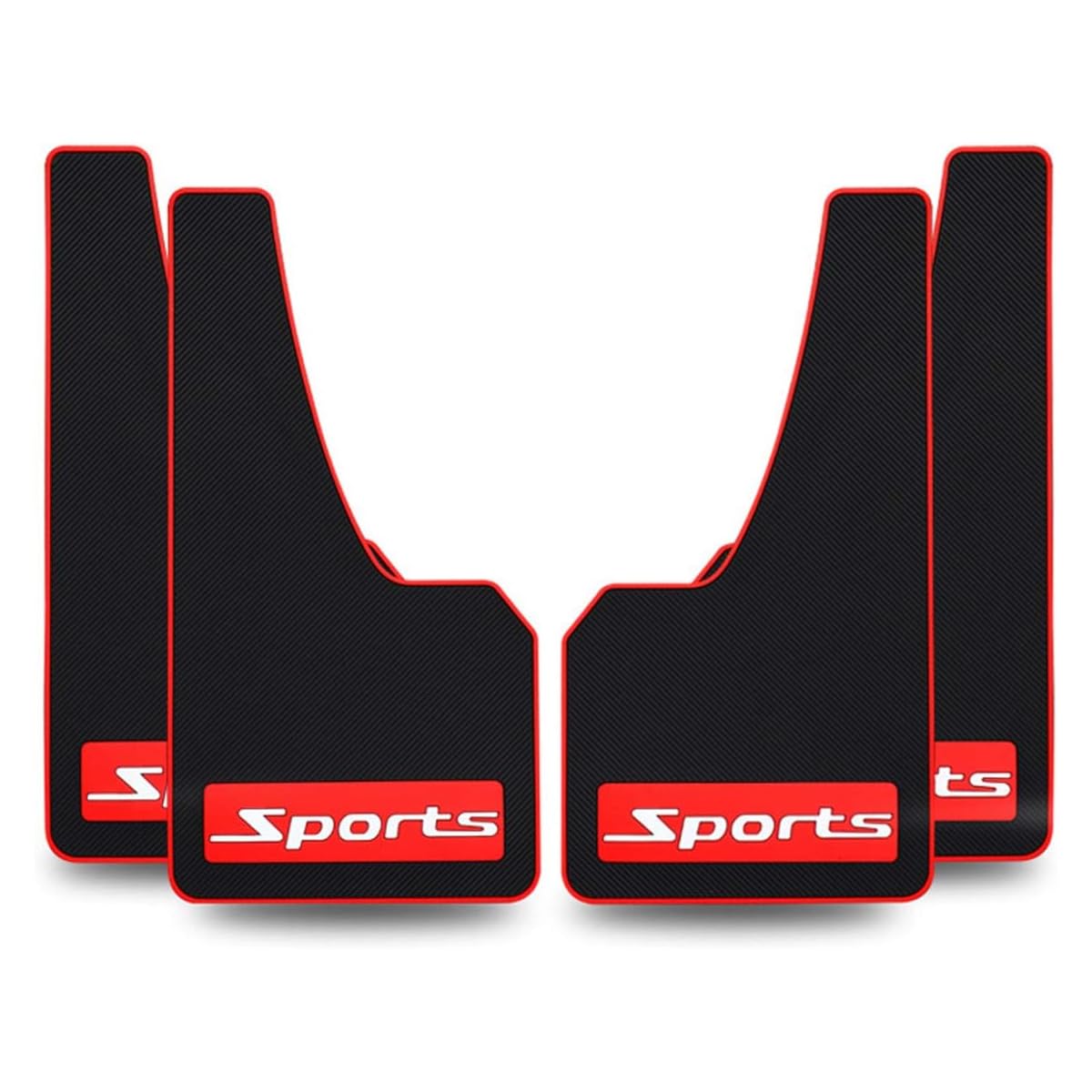 ONEMAJI 4 Pieces Car Mud Flaps Fender Splash Guards for Toyota Proace Verso II SWB 2016-2024, Sports Mudguard Wheel Front Rear Exterior Accessories for Car Auto, Black Red