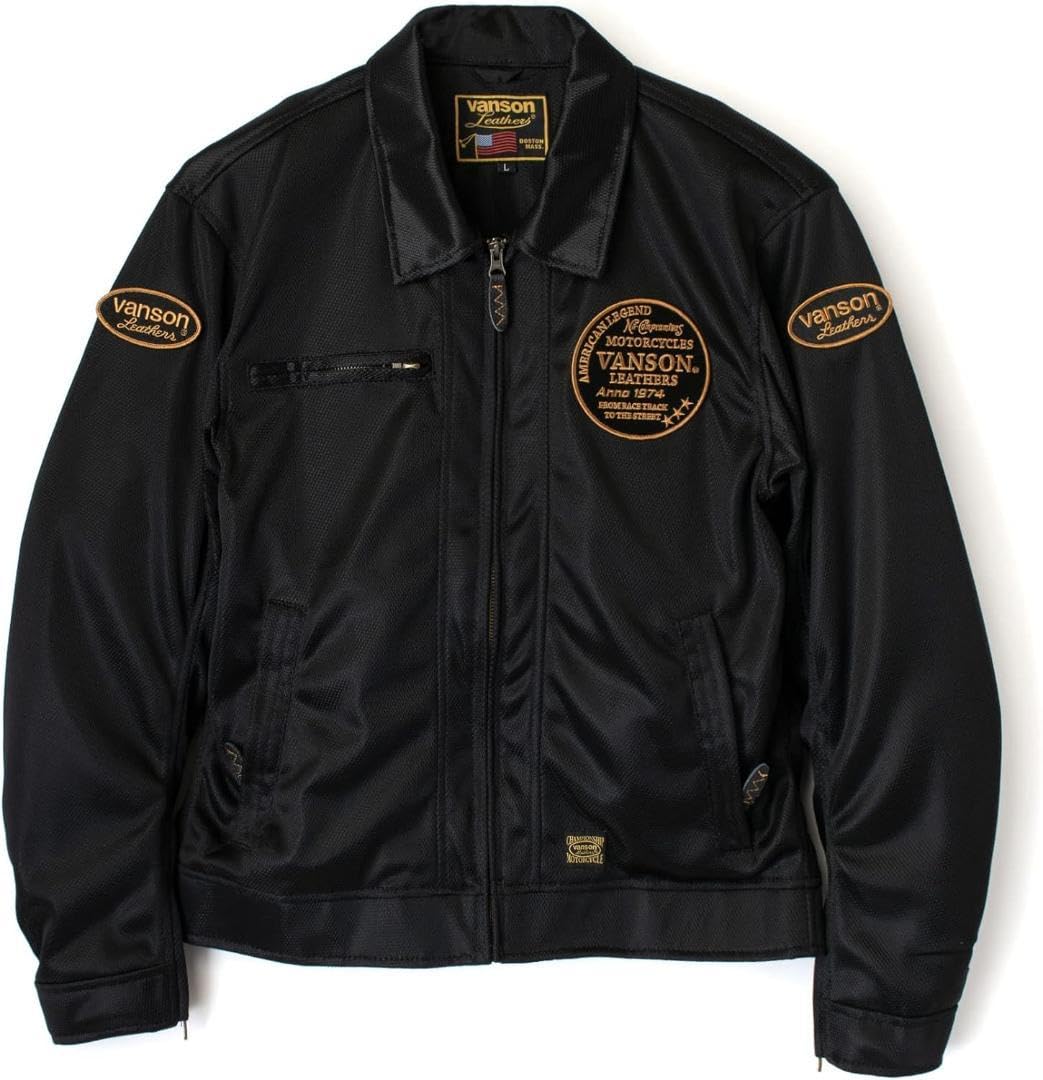 Amazon.co.jp: VANSON バンソン メッシュカバーオールジャケット BKYE 
