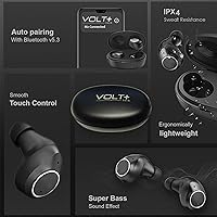 Vista 7 de Auriculares inalámbricos Bluetooth V5.2 compatibles con Xiaomi Redmi Note 11 Pro 5G con estuche de carga para auriculares intrauditivos (V5.2 negro)