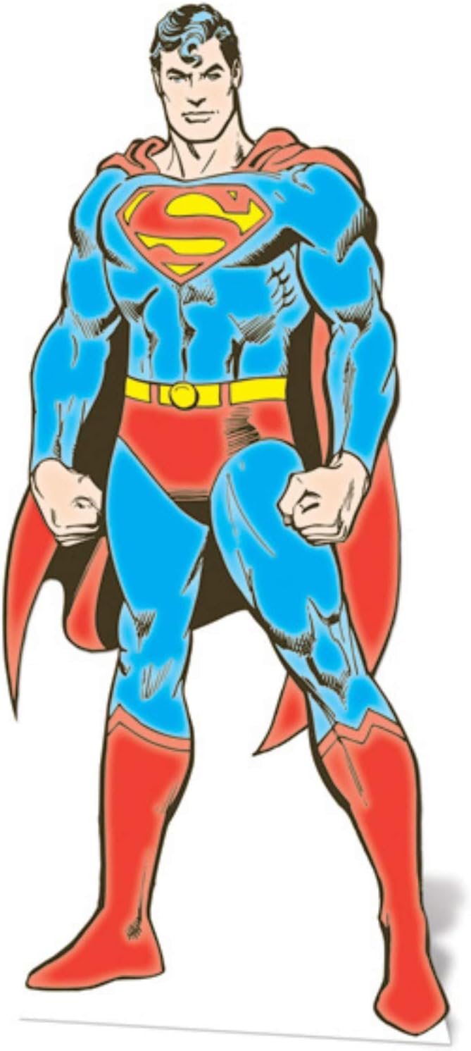 Star Cutouts Ltd Superman DC Card Board Cut Out, Cardboard, Multi-Colour, 92 x 38 x 92 cm