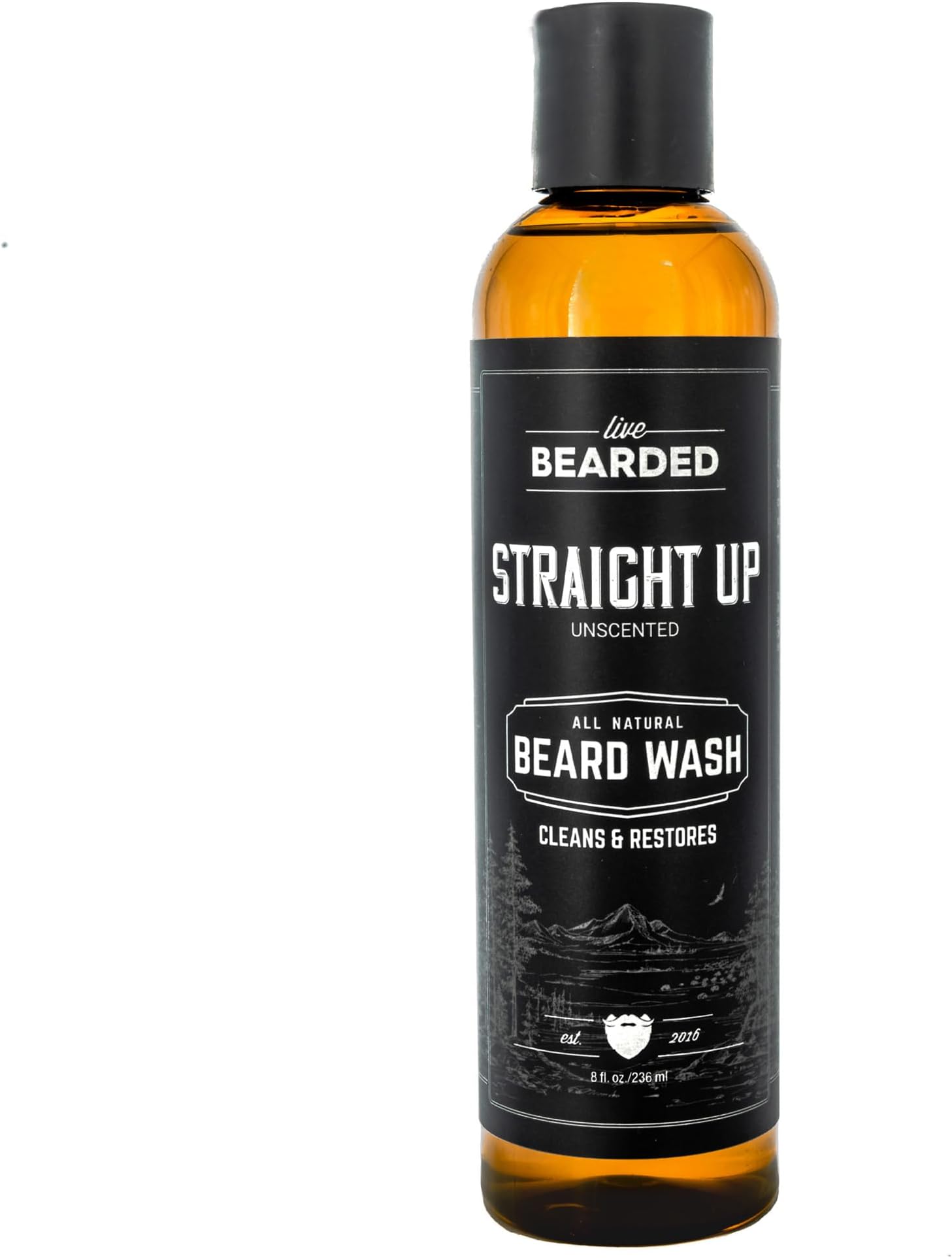 Amazon.com: Live Bearded: Beard Wash - Straight Up - Beard and Face ...