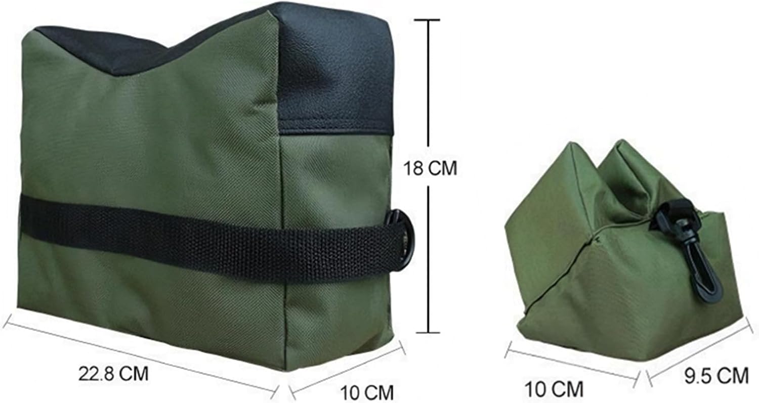 900D Oxford Outdoor Shooting Rest Bags Front & Rear Shooting Bags SandBag Stand Holders for Shooting Hunting Target- Unfilled-Green - Image 2