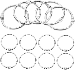 Parliky 20 Peças Clipes Fichários Chaveiros Livros Anéis De Cartão Flash Anéis De Fichário Único Anéis De Fichário De Folhas Soltas Anéis De Papel Álbum De Fotos Anel Dividido Suprimentos