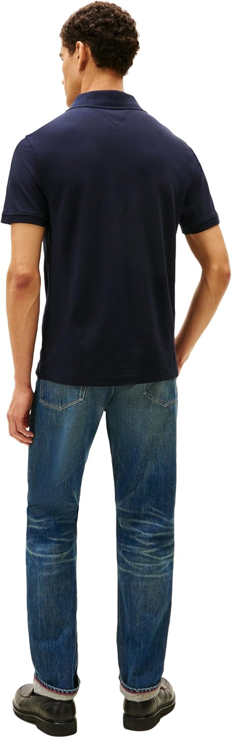 Tommy Hilfiger Men's Short Sleeve Cotton Pique Flag Polo in Regular Fit - Image 4