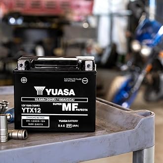 Yuasa YTX12 12V 180 CCA Maintenance Free VRLA AGM Motorbike Battery