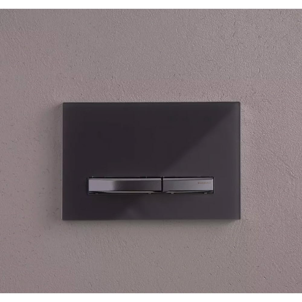 Geberit Sigma50 płytka uruchamiająca/przycisk do spłukiwania 2 ilości, kolor metalu chromowany: chromowany, szkło dymne lustrzane - 115.788.SD.2