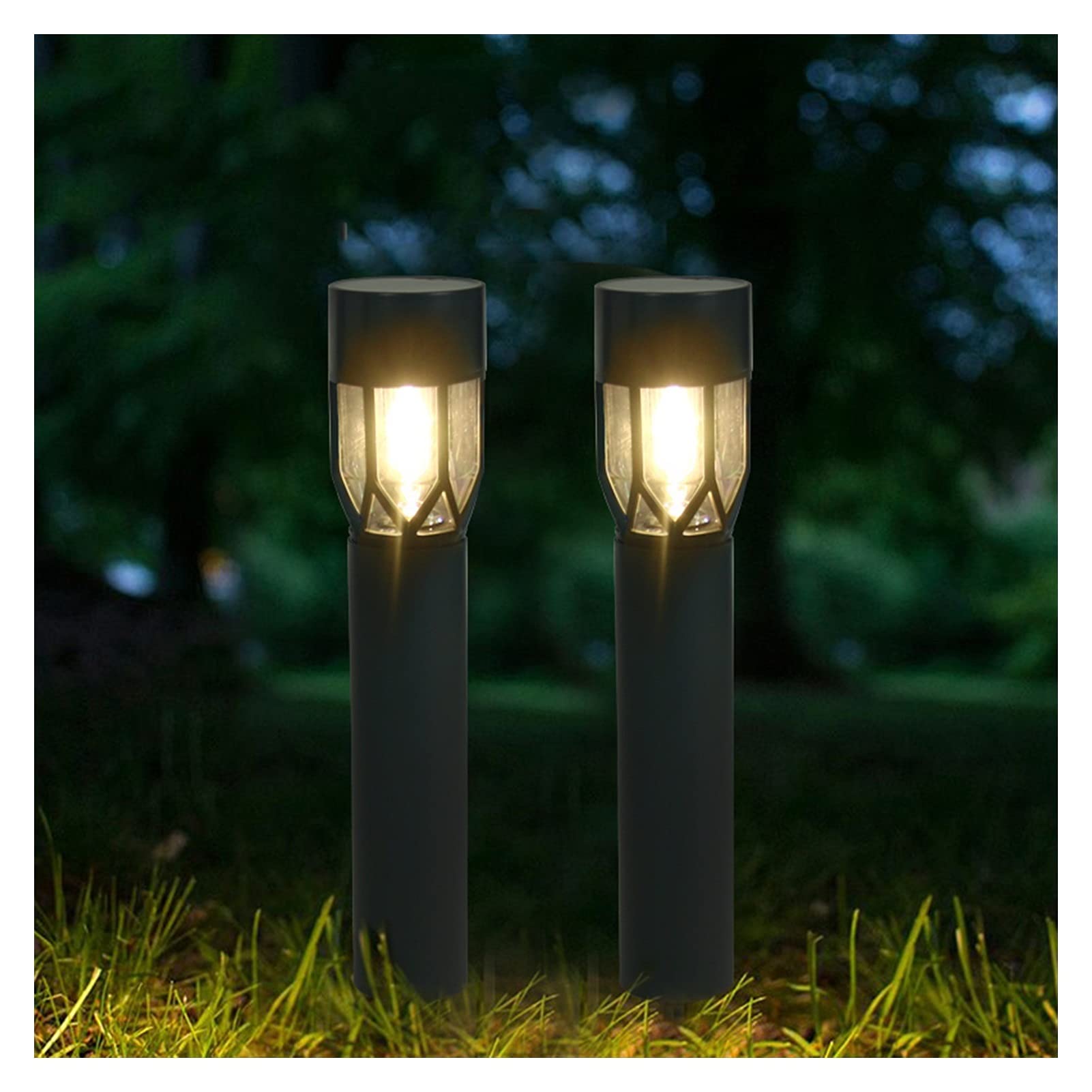 caihuashopping Luces Jardín Energía Solar césped luz decoración al Aire Libre led jardín iluminación iluminación cilíndrica diseño Luces Impermeable jardín césped lámpara iluminación Luz de Césped