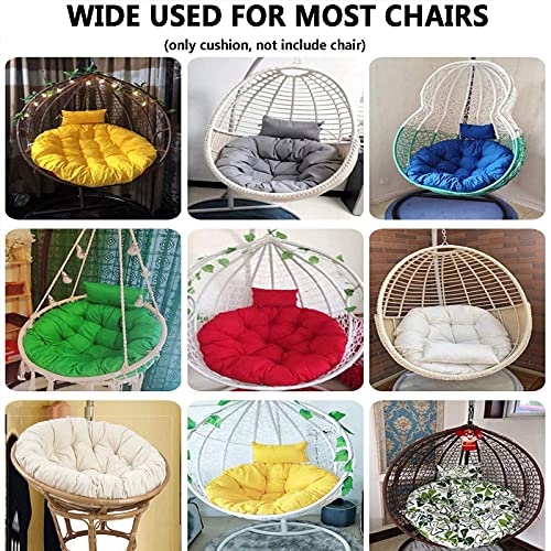 Qiqiq Hanging Chair Seat Cushion For Garden Furniture Head Pillow Zipper Soft Thicken Comfy Round Patio Swing Replacement Cush(41 Inch) #TOP5