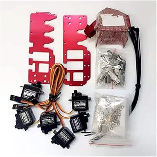 Robot toy 5DOF Humanoid Five Fingers Metal Manipulator Arm Left Or Right Hand with GS9018 Servos for Robot DIY Smart programmable robot (Color : Silver Left hand)