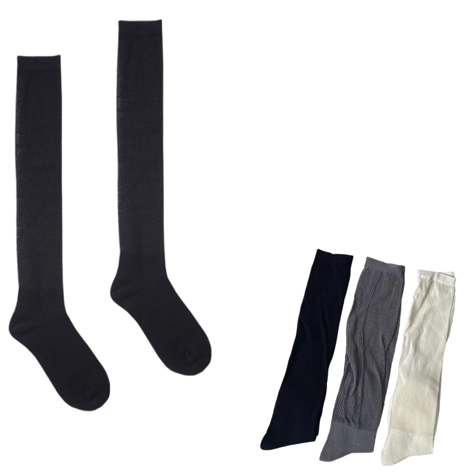 Chaussettes fines froissées esthétiques : douceur et légèreté en lot de 50 paires noires