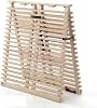 Grid Lattice Bed, Easy to dry on a futon in 1 second. Air Rise, Single, Foldable, with Assistance Function, Winner of the 2018 Good Design Award, Paulownia, Natural Wood, Dehumidification