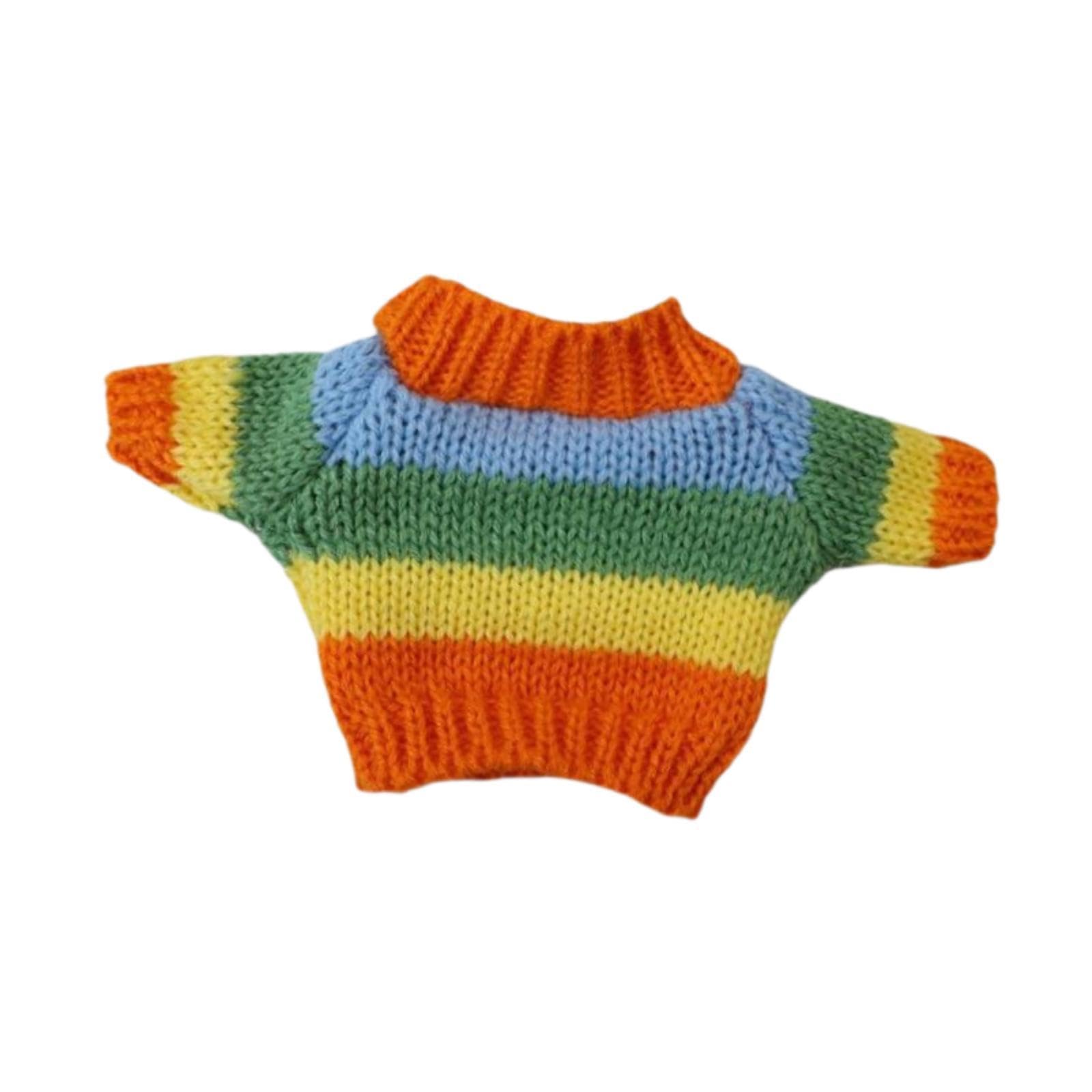 20 cm Puppenoutfit mit Pullover für Kinder Im Alter von 5 10 Jahren, Regenbogenpullover