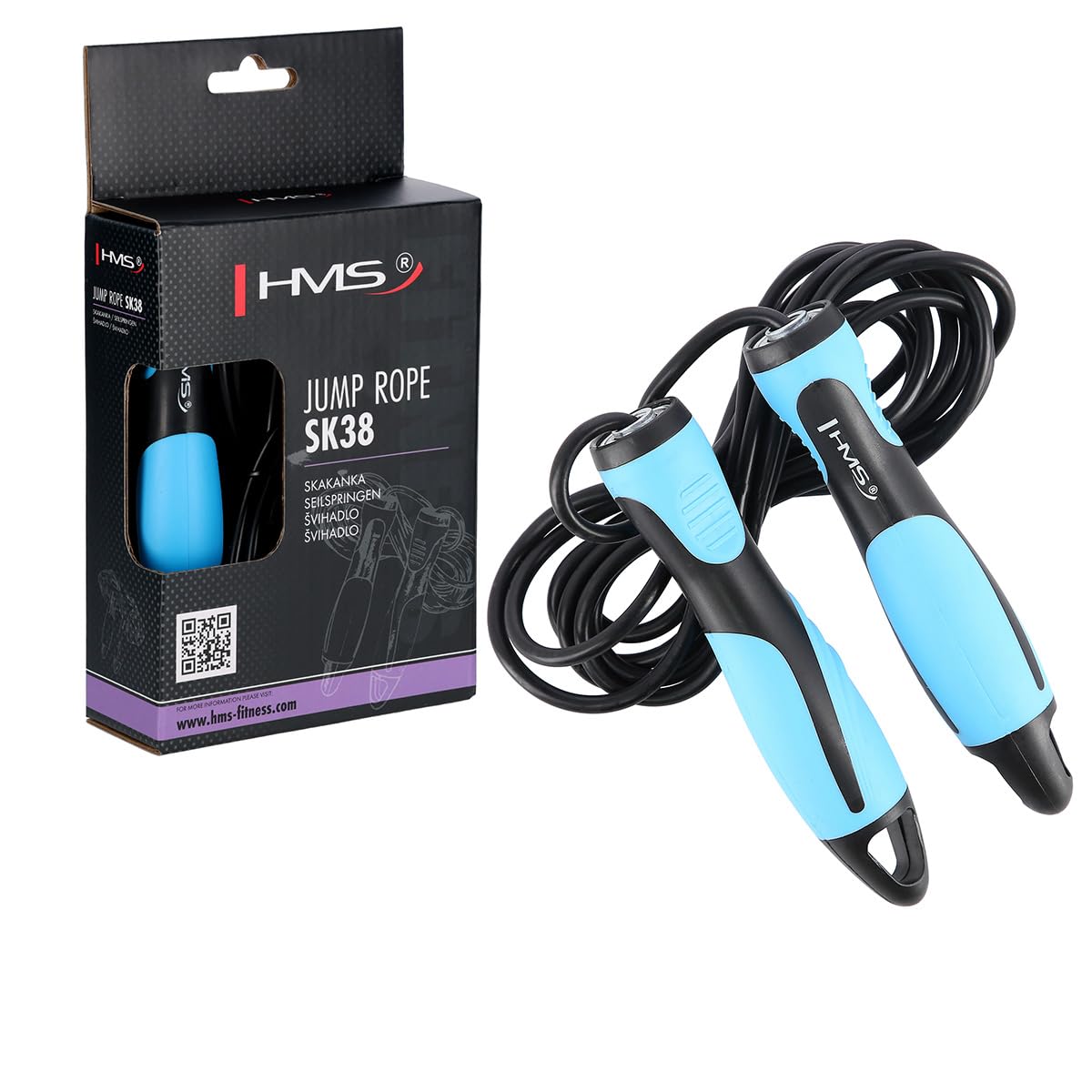 Hms Unisex Noir Skipping Rope Sk38