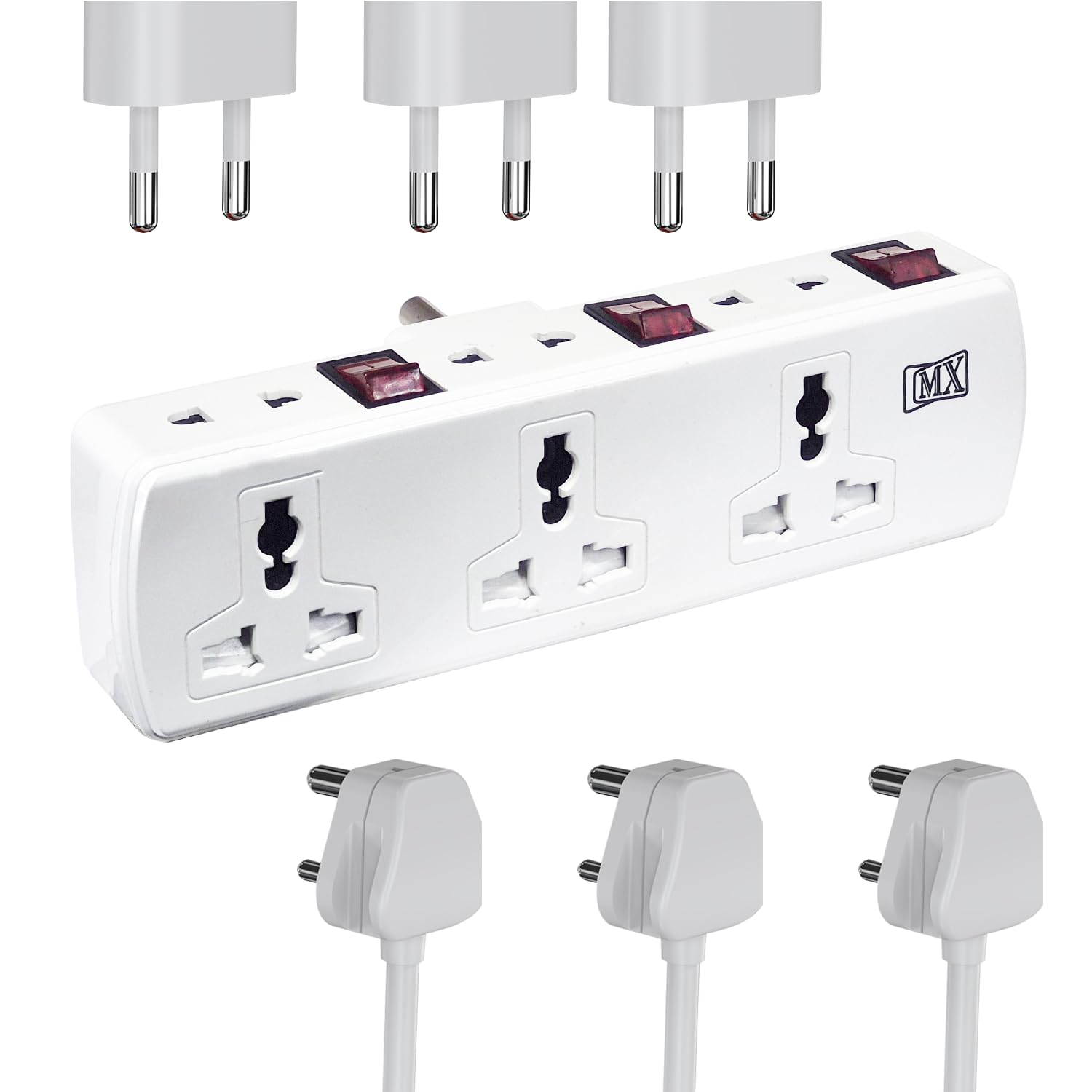 MX 3-Pin Multi-Plug Socket - Individual Switches -11