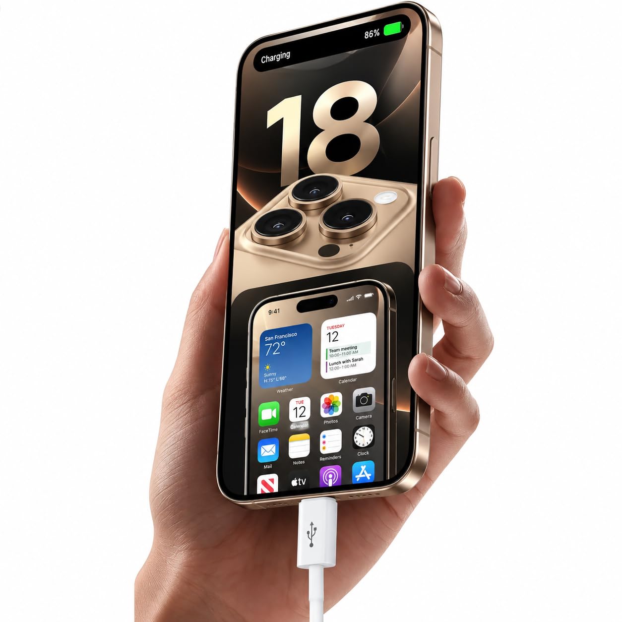 6ft iPhone Duo/18/1716/15 Charger, 20W USB C Fast Charger Cord for iPhone 18/17/16/15 Pro Max, Plus, 18E/17E/16E USB c to USB c Woven Cable for AirPods 4/5,AirPods Pro 2nd/3rd Gen, Max Charging Block