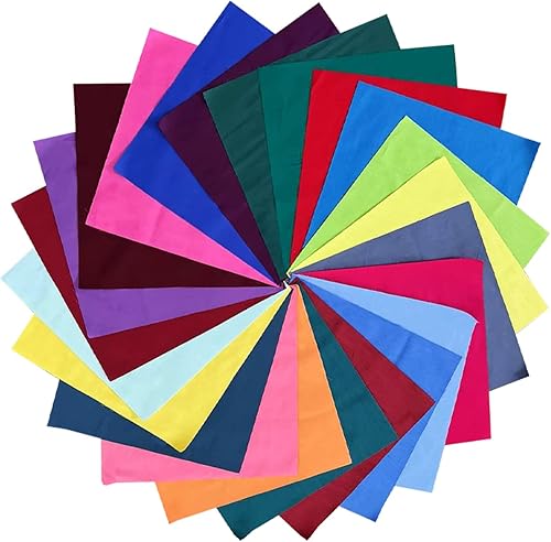 Miniatura 4 de HANPATQUI 50 unidades de 8 x 8 pulgadas, 100% algodón sólido de tela gruesa para coser y acolchar, paquetes de tela precortada cuadrada para