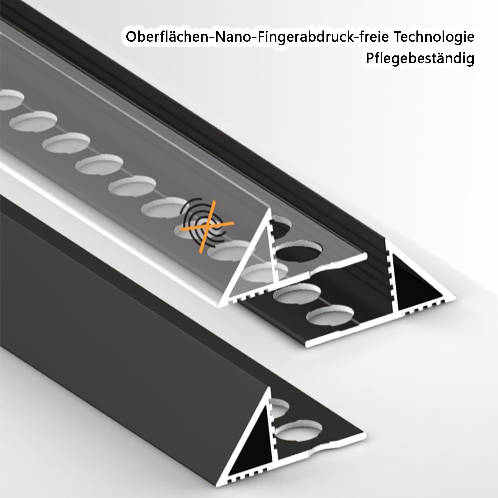 Perfil De Aluminio Anodizado para Protección De Bordes De Baldosas 2 Piezas* 125 Cm Tira Final para Esquinas De Baldosas Ideal para Paredes Y Suelos En Baño(Black,Width:12.5mm)