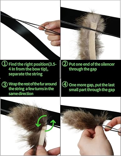 Miniatura 4 de THREE ARCHERS 2pcs String Silencer Traditional Archery Bowstring Dampeners Beaver Balls to Reduce Vibration and Noise for All Archery Bow