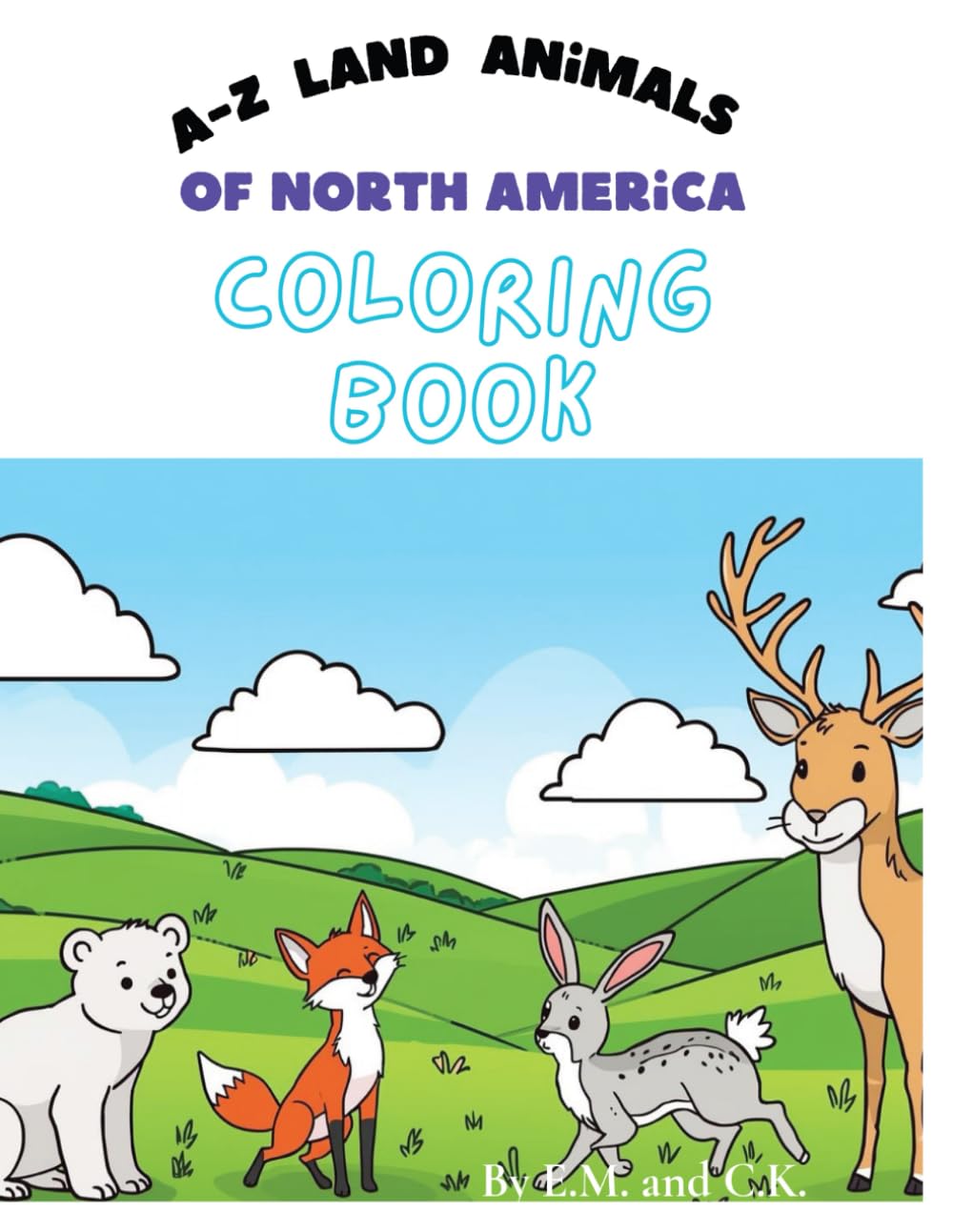 A-Z Land Animals of North America Coloring Book