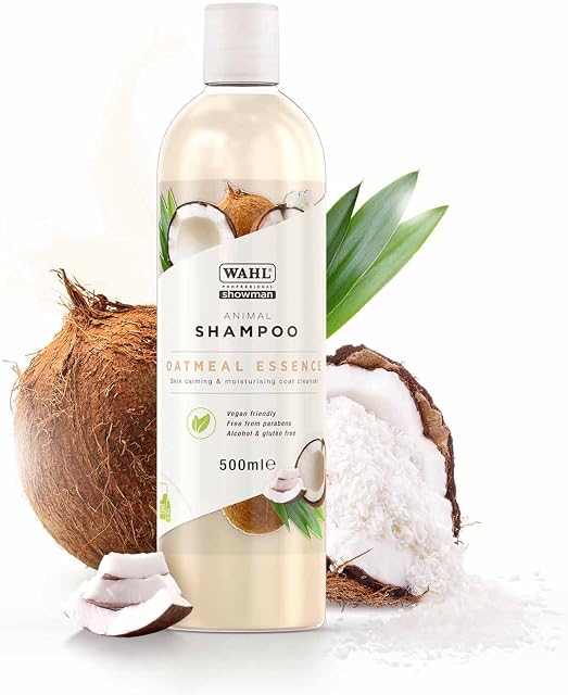 Wahl Oatmeal Essence Shampoo, Dog Shampoo, Shampoo for Pets, Natural Pet Friendly Formula, For Dogs with Very Sensitive Skin, Concentrate 15:1, Moisturises Pet Coats, 500 ml.