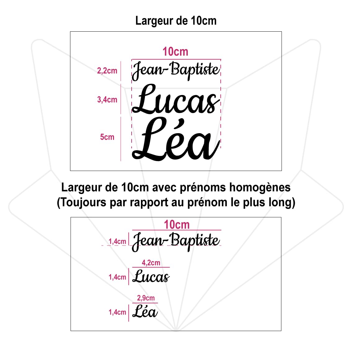 Sticker Prénom ou texte Personnalisé – Autocollant Mural, Chambre, Voiture, Vitrine, Meuble – 24 Couleurs pro – Décor Facile à Poser – Fabrication Française