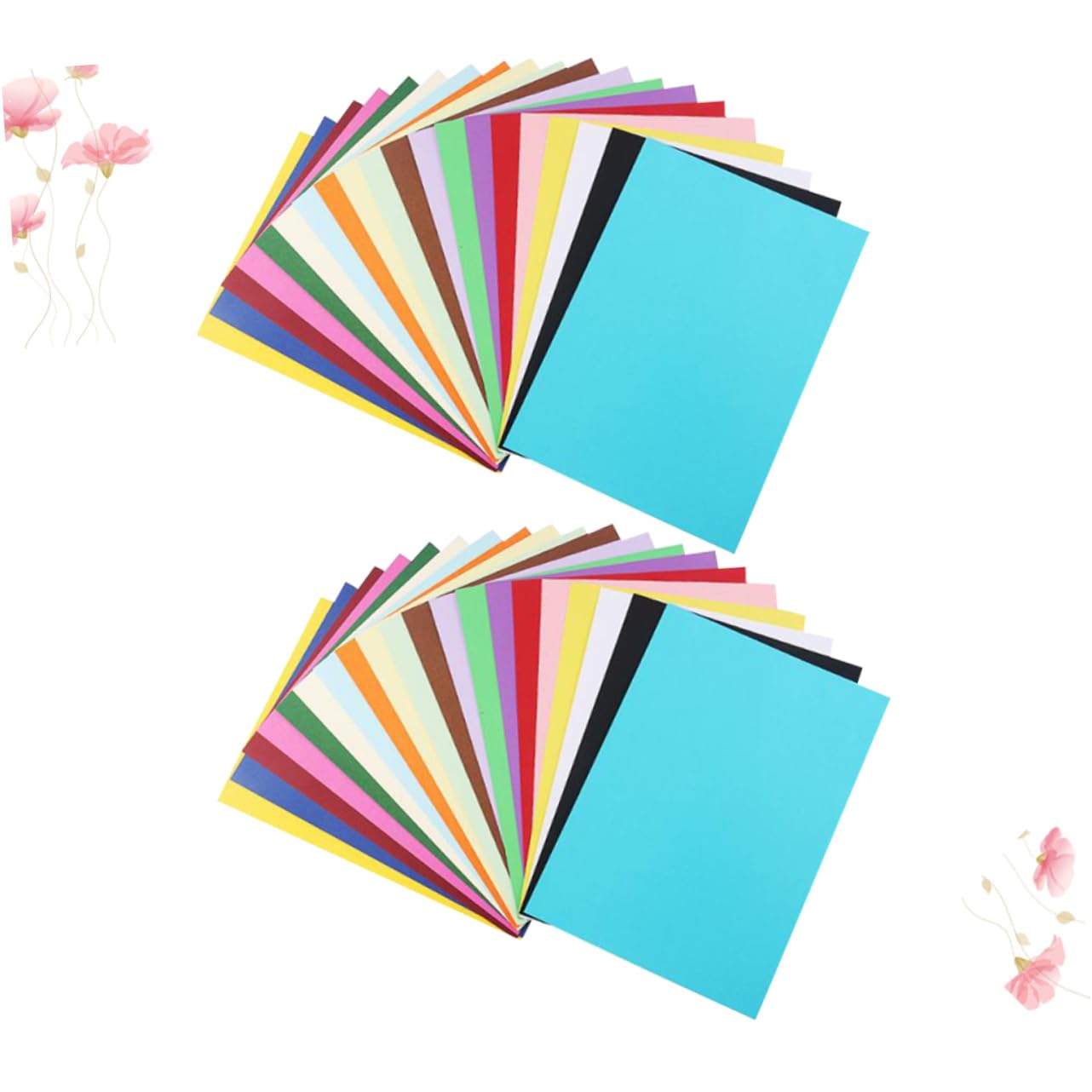 Papier Cartonné Coloré A4 100 Pièces Épais pour Dessin et DIY