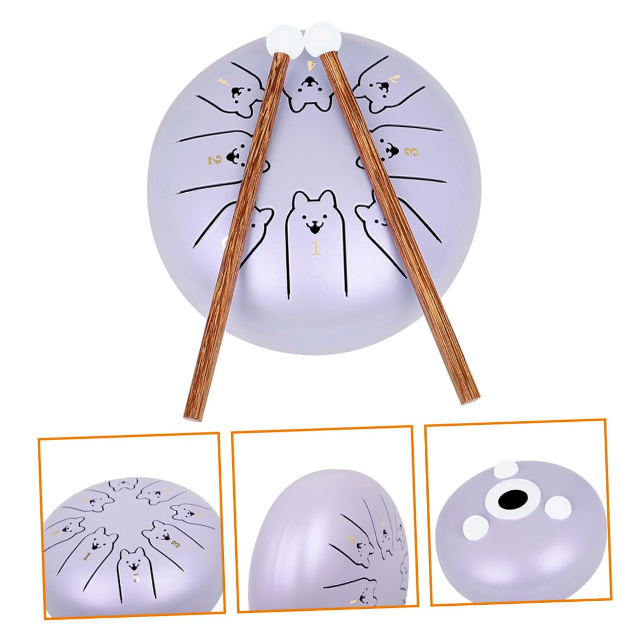 Abaodam Tongue Drum Inossidabile Strumento Percussione Per Meditazione e Yoga Per Iniziare La e Relax Accessorio Per Musicisti e Adulti