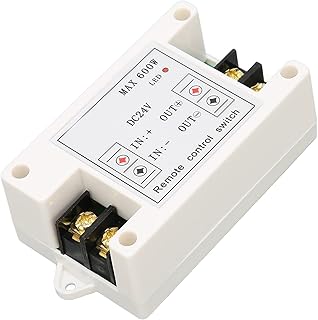 Remote Relay, 24V 40A Remote Control Switch, 433MHz Latching Function Switch, with Remote Receiver, for Lights Ceiling Fan Garage Door Opener