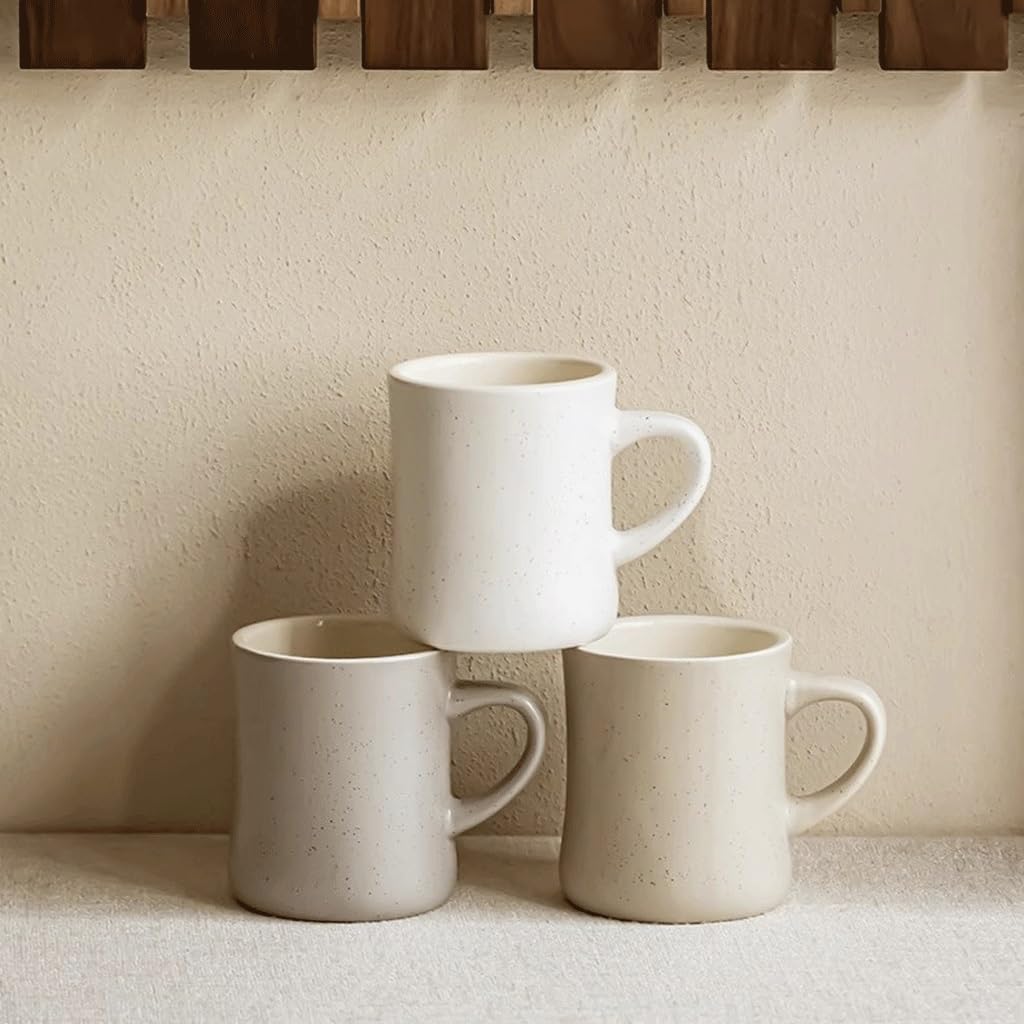 ENGENDER Kaffeetasse Einfache Keramik Tasse Haushalt Kaffee Tee Frühstück Haferflocken(A)
