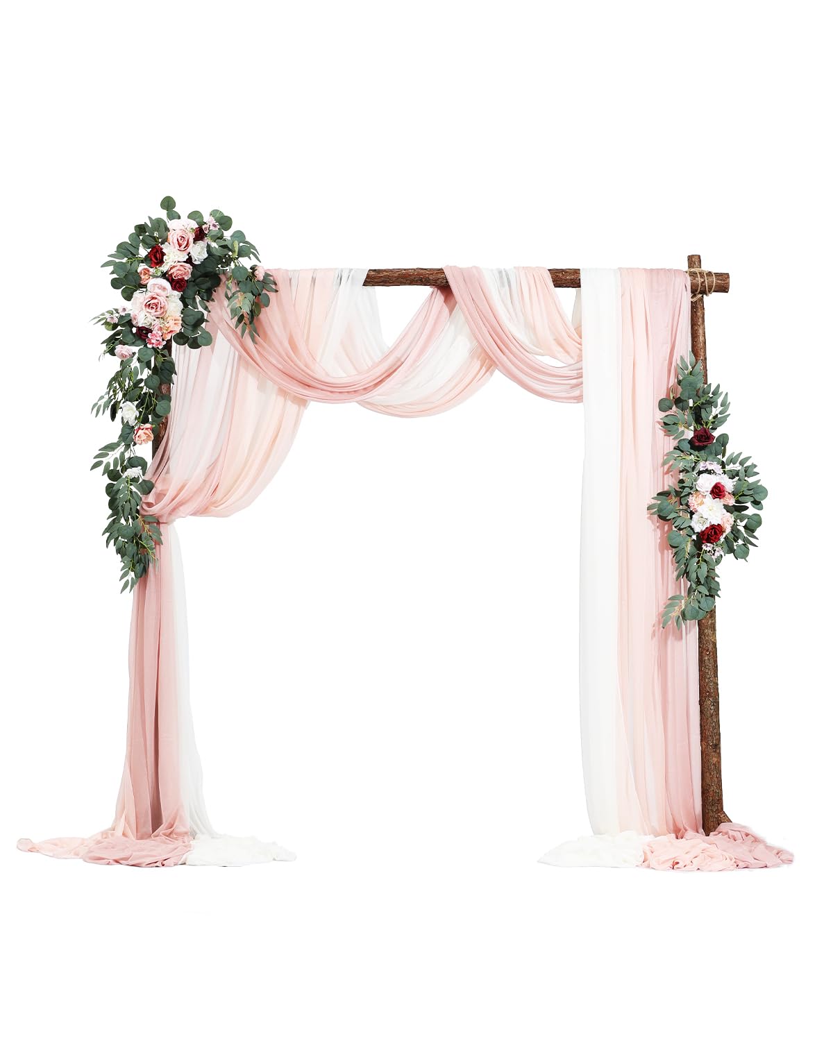 VEVOR Blumenset für Hochzeit Bogen – rosa (5er-Set) mit Vorhängen