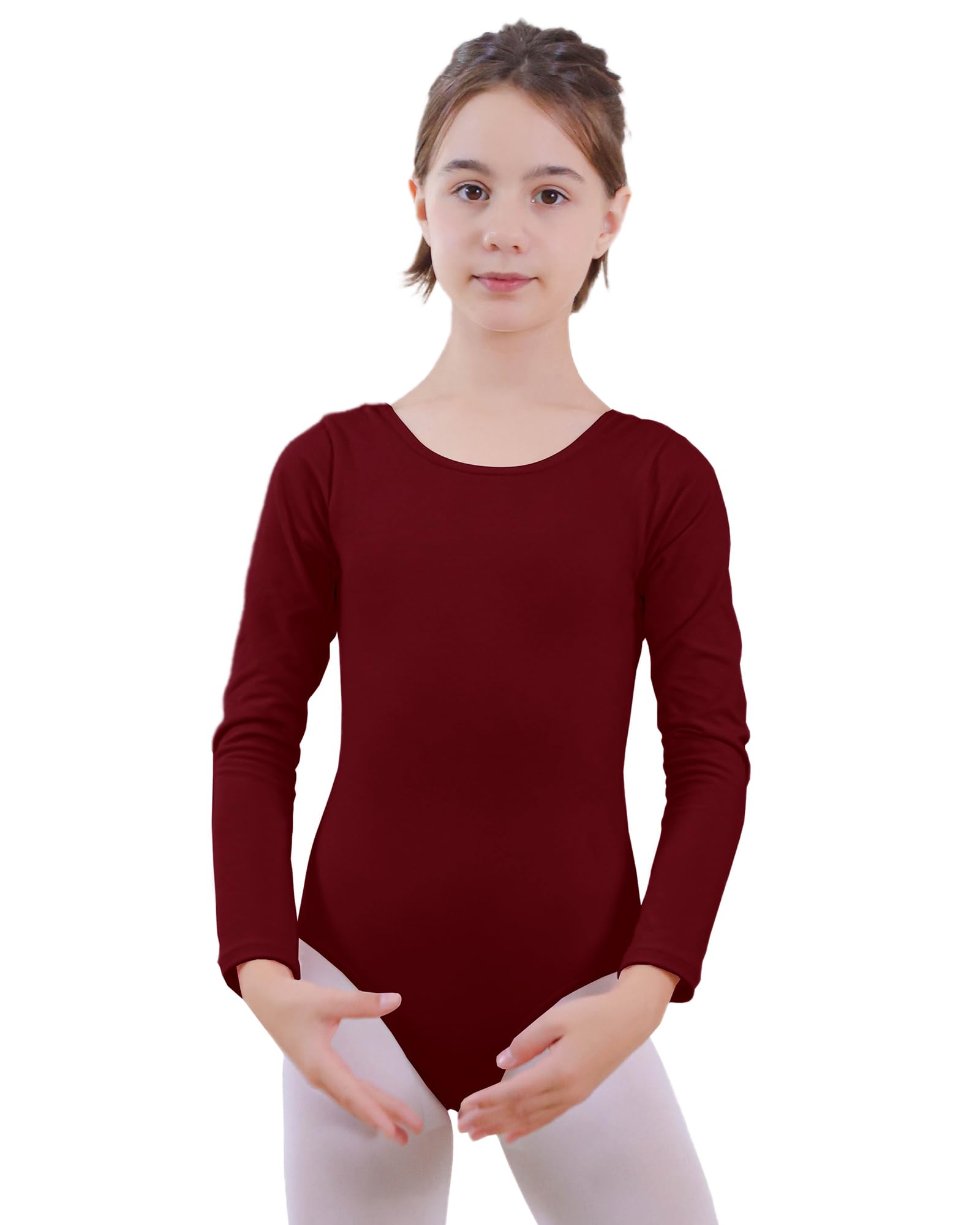 ZNYUNE Mädchen Ballettanzug Einfarbig aus Baumwolle Body Lan
